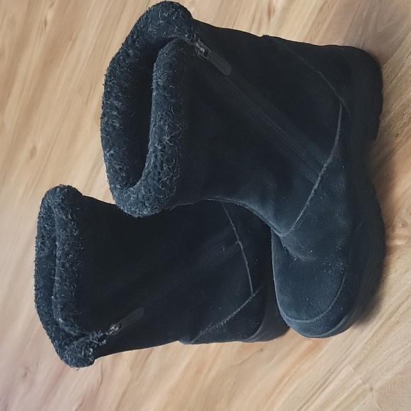 SOREL 'Water Fall' Black Suede Thinsulate Ultra Insulated Boots Women's Sz. 6 - Picture 4 of 13